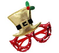 Genérico Cadre de lunettes de Noël, lunettes de déguisement, accessoires pour cabine photo, accessoires de décoration - Pour décorations de fête de Noël, montures, etc