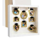 Genérico Cadre Photo Musée | Vitrine Image Silhouette | Ensemble de Cadres Photo Dorés pour Bricolage Diplôme Noël Anniversaire Mariage Couple Famille Petit ami