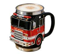 Generico Café amusant | Conteneurs pour boissons isolés anti-goutte à thème pompier - Nouveauté amusante pour le café | Cadeau pour père frère anniversaire fête maison bureau école pour