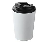 Generico Café de voyage - Thermique de 380 ml, couvercle résistant aux versements, corps en acier inoxydable, poignée élégante | Verre sous vide pour thé, vin, jus, café, boissons