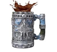 Generico café - grande capacité | Nouveauté en acier inoxydable, design gravé | Caractéristique du modèle à thème militaire 3D fait à la main, utilisation pour les boissons de bureau de style dur