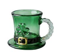 Generico Café Saint Patrick - Pour boissons de 325 ml, chapeau avec trèfle et gobelin, pour les fêtes à thème réunions familiales étudiants bureau cuisine boissons lait étude