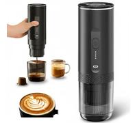 Genérico Cafetière portable à capsules 2 en 1, 80 ml, 20 bar, acier inoxydable, pour voyage, voiture, maison et camping