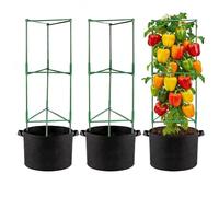 Genérico Cage pour - Treillis de Jardin avec Sacs de Culture | Structures réglables pour légumes - Utilisation sur des concombres, Fleurs, vignes Haricots, Culture, intérieur, extérieur