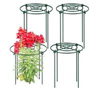 Generico Cages et supports pour - 4 anneaux métalliques pour fleurs | Supports pour d'hortensias et pour jardin, cour, espace extérieur, patio, balcon et serre