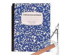 Generico Cahier de composition, 25,9 x 18,3 cm, 100 pages, papier épais, cahier d'étude, format B5, pour une écriture, prendre notes tenir journal scolaire et salle de ureau et travail