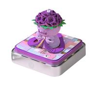 Genérico Calendrier 3D 2026-3D Time Piece Calendar 2026 | Papier Dee Le Coussin Mémo Roses Sculpté Art Taille Art, Bloc-notes de temps avec étui acrylique éclairage LED pour le jour