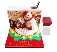 Generico Calendrier 3D | Bloc-notes de Noël en forme de bonhomme de neige | Sculpture artistique avec feuilles déchirantes pour bureau | pour et adultes pour écriture, étude planification des