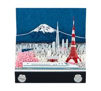Generico Calendrier avec bloc-notes 3D - Calendrier découpé en papier à déchirer de 208 g - Sculpture de montagne - Souvenir créatif de bureau | Carnets esthétiques de jour 'Avve