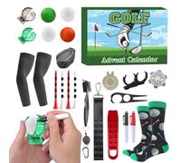 Generico Calendrier de Golf de l'Avent de Noël 2025 - Countdown Box 24 Jours avec Golf, Marker Tees Balls, pour Les Vacances Set pour Hommes Fan Père Sport Fan | Avent pour l'amant 'u