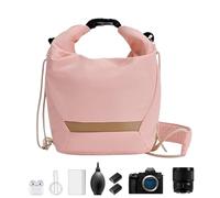 Generico Camera Bag - Camera Case | Cameras Backpack | Lightweight Bag for Men, Women, and Students | Travel Case for Photographers, Outdoor, or Daily Use, Light Pink, riferimento alla