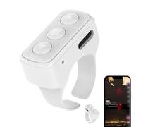 Genérico Caméra Remote Shutter Ring - Wireless Phone Controller Device, Video Recording Accessory, Function Media Control Tool | Suitable For Selfie Streaming Music Playback Mobile Content Creat
