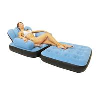 Genérico Canapé d'air | Canapé pliable portable 5 en 1 gonflable à double couche, paresseux pour adultes en plein air, lit gonflable, confortable fauteuil inclinable pliable