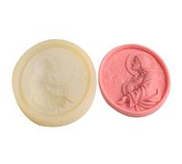 Generico Candle Molds - 4,17 x 3,86 x 0,83 pouces Silicone Jesus Signs Mold, Jesus Vintage Mould, Smooth Craftsmanship | Casting Articles for Chocolate Cake DIY Projects Christmas Celebratio