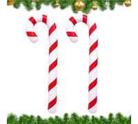 Genérico Canne gonflable de Noël, 2 pièces Décoration de Noël Gonflable PVC Géant, Hiver Bâtons Gonflables Ballons Gonflables pour Porches Jardins Intérieur Extérieur Balcon