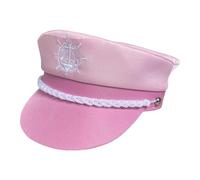 Genérico Capitaine de yacht, chapeau de réglable, amiral Hat-57-60 cm, couche en polyester, réglable et facile, lavable, avec une pince pour la protection solaire. Idéal pour
