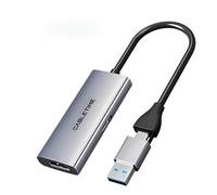 Genérico Capteur vidéo 4K HDMI vers USB 3.0 avec charge 100 W PD | Enregistrement 1080p 60 Hz pour streaming | Adaptateur USB-C et USB-A | Compatible avec Nintendo Switch, Steam Deck, PS5, Xbox, OBS