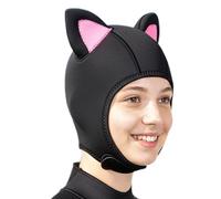 Genérico Capuche de plongée en néoprène avec oreilles de chat pour plongée, natation, surf, canoë-kayak, femmes adolescentes