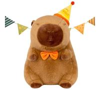 Genérico Capybara Doudou en peluche, avec bonnet, compagnon relaxant pour dormir à la maison, voiture, canapé, bureau, voyage