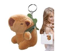 Generico Capybara Key Chain - Plush Toy Keyring Pendant, Cute Soft Capybara Stuffed Charm | Backpack Handbag Accessory For Kids Teens Adults Daily Carry Fun Gift, B, riferimento alla descrizione