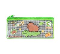 Generico Capybara Pencil Case, Capybara Makeup Bag, Transparent Zippered Pencil Case, Capybara Cute Stationery Pen Case, Wide Opening Mouth Pencil Pouch, Cute Pencil Holder Bag For Office Use,