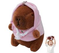Genérico Capybara Porte-clés en peluche - Adorable design Capybara, jouet en peluche pour filles et animaux
