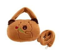 Genérico Capybara Sac en peluche - Sac à bandoulière mignon en forme d'animaux pour filles et femmes, grande capacité pour voyage, shopping, école, sac à main Kawaii, Take Flowers, Consulte la
