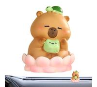 Generico Capybara Statues Capybara Figurines, Cute Capybara Figures, Cartoon Capybara Animal Ornament, Capybara Fairy Garden Accessoires, 1.18x1.18x1.97 Inches Capybara Ornaments for Home Decor