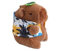 Generico Capybara Stuffed Animal, Cute Plush Ornament with Cloth, Sunglasses, Soft Tiny, Hangable Decoration, Fun Backpack Charm, Adorable Gift for Boys and Girls, 4,72 pouces, bleu, riferimento