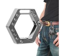 Genérico Car Key Chain - Porte-clés à dégagement rapide | Heavy Duty Keys Chain Rings Belt Clip Carabiner, Hexagon Car Organizer, Key Holder Vehicle Keys, Outdoor Accessories, Quick Release Keychain