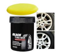 Generico Car Tire Shine | 150g Rim Cleaning Paste with Sponge Waterproof Wheel Balm for Véhicule Exterior Automotive Truck Trailer Tractor RV SUV
