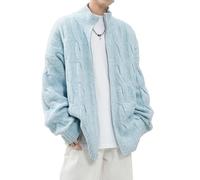 Generico Cardigan pour homme en matériau doux et léger pour un confort décontracté Cardigan chaud en toute saison avec design intemporel sweat sans capuche mythologie médiévale nordique homme, bleu