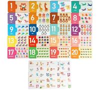 Generico Cards Matching Toy,Numbers Matching Game Paper Cards - Counting Early Toy Interactive For Car-Rides Home Kindergarten Travel Classroom
