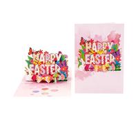 Genérico Carte d'anniversaire 3D en forme d'œuf et de lapin du printemps - Carte de message pour Pâques - Pour famille, épouse, mari, petite amie, mère, père, enseignants, amis
