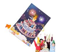 Generico Carte d'anniversaire lumineuse LED - Carte postale musicale, carte de voeux anniversaire avec bougie électronique, carte postaleJoyeux anniversaire design cadeau spécial | LaCarte postale