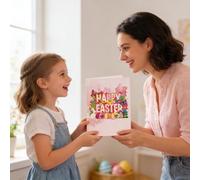 Genérico Carte de Pâques 3D - Souvenir de Pâques avec œuf et lapin en 3D, carte de remerciement pour votre mari, petite amie, mère, père, enseignants, amis, famille et épouse