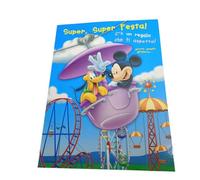 Generico Carte de voeux Disney Mickey Mouse & Friends avec aimant, thème Luna Park, carte postale illustrée avec enveloppe, 20 x 14 cm