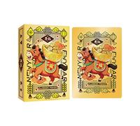 Generico Cartes à Jouer Année Du Cheval | Pour L'Année Du Cheval 2026 - Jeu De Cartes De Voyage Poker | pour Voyageurs Magiciens Rassemblements Familiaux Fêtes et Camping