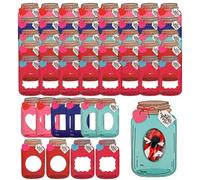 Generico Cartes de bonbons Mason Jar, Cartes de San Mason Jar, Cartes de Saint Cartes d'échange en classe, Faveurs de Noël, 50 cartes de pot, bonbons non inclus pour garçons et filles