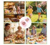 Generico Cartes de Pâques 3D - Cadeau souvenir avec et lapin - Carte de voeux entendu pour Pâques, pour amis, famille, épouse, mari, petite amie, parents, enseignants