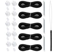 Generico Cartes de réparation Aveugle Verticale - Kit de Fixation de chaîne de Teinte de fenêtre, Remplacement | Blinds Repair Set pour, remorque de Voyage, Camp, Noir, riferimento Alla