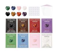 Generico Cartes De Saint Pour L'échange Pour Les | 28 Pièces Avec Des Pierres De Fête De L'école En Classe - Cartes De Saint Avec Des Gemmes En Forme De Coeur,Pour Les Fêtes D'anniversaire Et