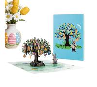 Generico Cartes de voeux 3D | Souvenirs de printemps de et lapin 3D | Carte de voeux de Pâques avec message entendu, Pour Amis Famille Épouse Mari Petite amie Parents Enseignants