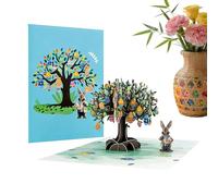 Genérico Cartes de vœux 3D en forme d'œuf et de lapin du printemps pour amis, famille, épouse, mari, petite amie, mère, père et enseignants