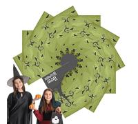 Generico Cartes d'invitation de fête d'Halloween | Schéma et cartes d'horreur | 10 cartes de voeux pour le château fantomatique de dessin animé, invitations vides à remplir pour des maisons