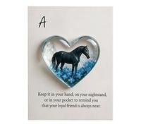 Generico Cartes en forme de coeur de poche, cheval coeur souvenir - cartes d'encouragement avec animaux et câlins | pour adultes, hommes, femmes, amoureux, animaux, famille, vacances, nouvel an