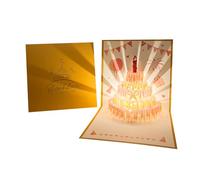 Genérico Cartes musicales d'anniversaire | Avec musique et lumière | Carte de vœux pour anniversaire de famille amis couple