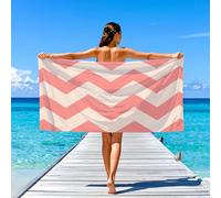 Generico Cartoon Intemporel Serviettes de Plage Élégant Mignon Poulpe,Super Absorbante résistantes pour Adultes Femme Homme Drap de Plage 180 x 160,Violet Crème