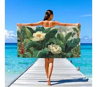 Generico Cartoon Serviettes Classique Beach Towel Élégant Mignon Poulpe,Serviettes de Piscine Parfait pour Les Voyages Natation Piscine Drap de Plage 160 x 80,Violet Crème