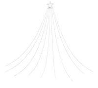 Generico Cascade de Noël d'extérieur à énergie solaire - 11 pieds multimode avec minuterie à distance pour jardin, chemin, patio, porche, arbre, salon, vacances, fête, mariage